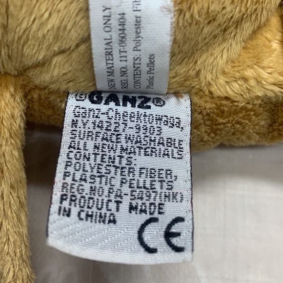 8" light brown Ganz Webkinz Mud Hippo plush stuff animal pink eyelids - Picture 6 of 10